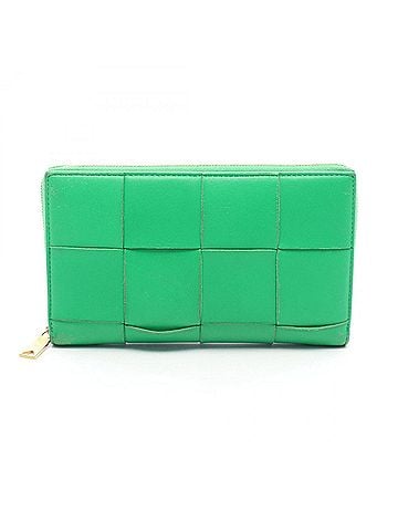 Bottega Veneta Bottega Veneta Cassette Zip-Around Wallet Maxi Intrecciato Round Long Leather Men's Green 649607 (view 1)