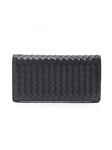 Bottega Veneta Bottega Veneta Intrecciato Bi-fold Long Wallet, Leather, Men's and Women's, Black (view 1)