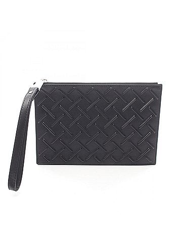 Bottega Veneta Bottega Veneta Intrecciato Leather Clutch Bag/Handbag with Hand Strap, Men's, Black (view 1)