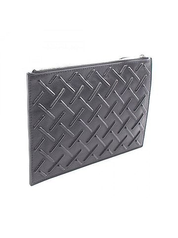 Bottega Veneta Bottega Veneta Intrecciato Leather Clutch Bag/Handbag with Hand Strap, Men's, Black (view 2)