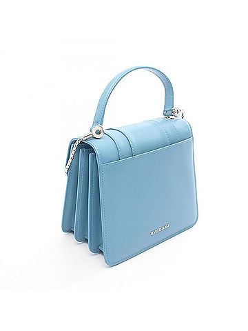 Bvlgari Bulgari BVLGARI Serpenti Forever Top Handle 2-Way Handbag, Leather, Women's, Blue (view 2)
