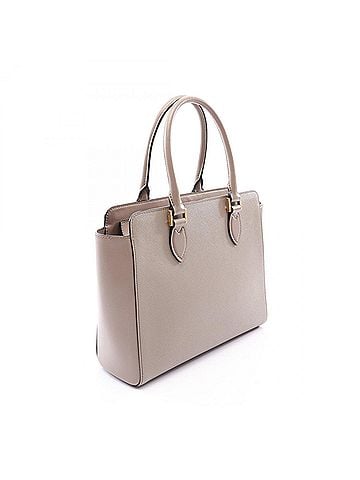 Prada Prada PRADA Logo 2-Way Handbag, Saffiano Leather, Women's, Beige, 1BA113 (view 2)