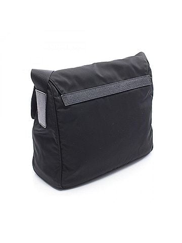 Prada Prada VELA Shoulder Bag/Handbag, Nylon and Leather, Women's, Black, 1BD994 (view 2)
