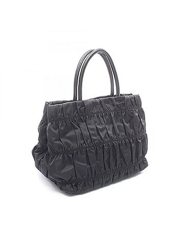 Prada Prada TESSUTO GAUFRE handbag, nylon and leather, women's, black (BN1703) (view 2)
