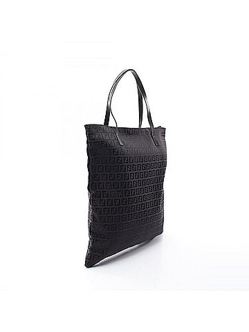 Fendi Fendi Zucchino Tote Bag Handbag Canvas Leather Women's Black 7VA043 (view 2)