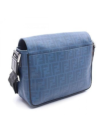 Fendi Fendi Zucca Shoulder Bag, Handbag, Coated Canvas Leather, Men's &amp; Women's, Blue Black (view 2)