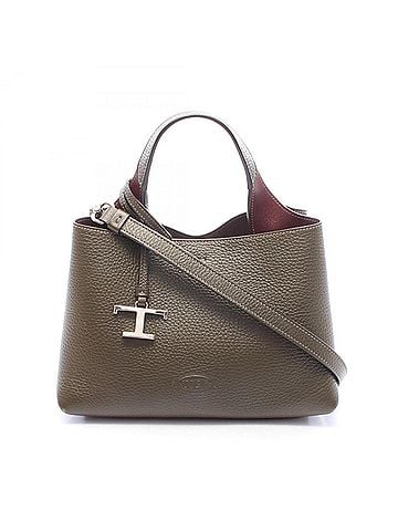 Tod's Tod's T-Timeless Micro 2-Way Handbag, Leather, Women's, Khaki (XBWAPAFL000QRI6L22) (view 1)