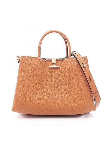 Tod's Tod's T-Timeless Shopping Bag, 2-Way Handbag, Leather, Women's, Brown (view 1)