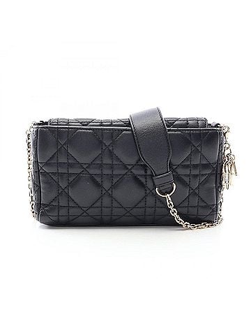 Christian Dior Christian Dior Dior Cannage Shoulder Bag/Handbag, Leather, Women's, Black (view 1)