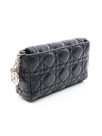 Christian Dior Christian Dior Dior Cannage Shoulder Bag/Handbag, Leather, Women's, Black (view 2)