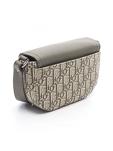 Christian Dior Christian Dior Dior SADDLE Messenger Bag Mini Oblique Shoulder Handbag Canvas Leather Men's Khaki/Beige (view 2)