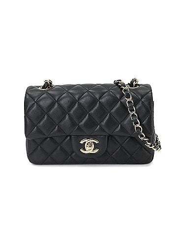 Chanel Chanel Mini Matelasse 20 Chain Shoulder Handbag, Lambskin, Black, A69900 (view 1)