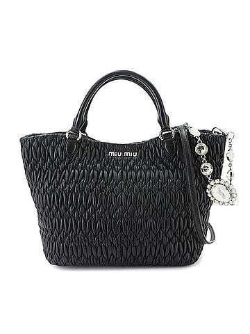 Miu Miu Miu Miu Miu Matelasse 2-way Handbag Chain Shoulder Leather Black Silver Hardware (view 1)
