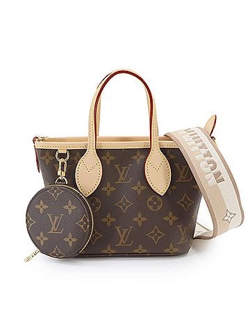 Louis Vuitton Louis Vuitton Neverfull BB Monogram 2-way Tote Shoulder Handbag Brown Beige M46705 RFID (view 1)