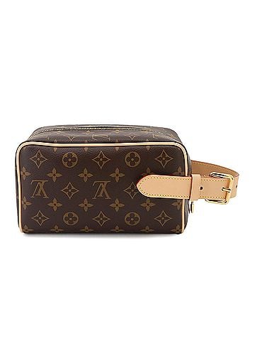 Louis Vuitton Louis Vuitton LOUIS VUITTON Monogram Locker Dopp Kit Handbag Brown M83112 RFID (view 2)