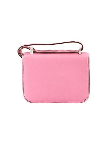 Hermès Hermes Constance 14 Micro Shoulder Handbag, Swift Leather, Pink, Silver Hardware, ?N Stamp (view 2)