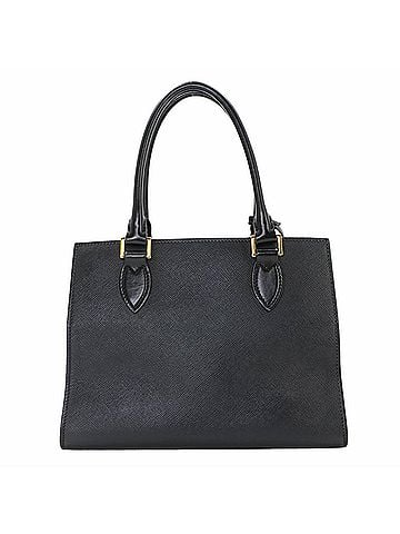 Prada Prada Saffiano 2-way Hand/Shoulder Handbag, Leather, Nero Black, Gold Hardware (view 2)