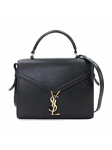 Saint Laurent Saint Laurent Cassandra Medium 2-way Hand/Shoulder Handbag, Leather, Black, 623931, Gold Hardware. (view 1)