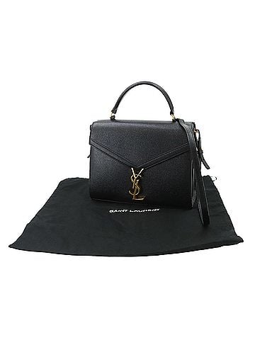 Saint Laurent Saint Laurent Cassandra Medium 2-way Hand/Shoulder Handbag, Leather, Black, 623931, Gold Hardware. (view 2)