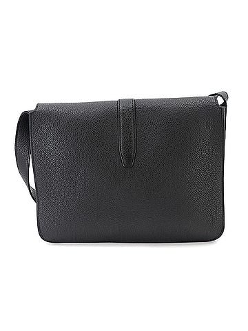 Hermès Hermes Steve Light Junior Shoulder Handbag, Togo Leather, Black, Z Stamp (view 2)