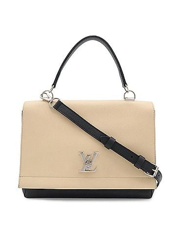 Louis Vuitton LOUIS VUITTON Lockme Cartable Handbag Shoulder Bag Leather Vanille Noir Beige Black M50252 (view 1)