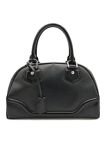 Louis Vuitton LOUIS VUITTON Epi Bowling Montaigne PM Handbag, Leather, Noir (Black), M59322 (view 2)