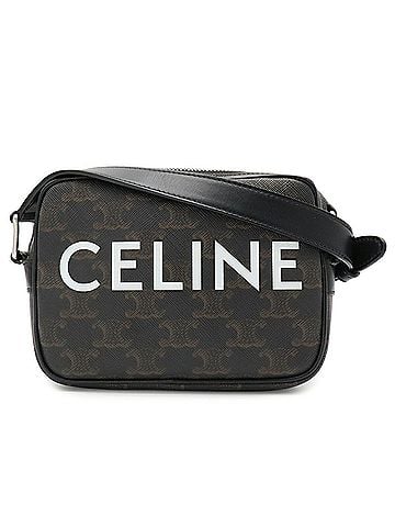 Céline CELINE Triomphe Mini Shoulder Bag Pochette Canvas Leather Dark Brown 194512 (view 1)