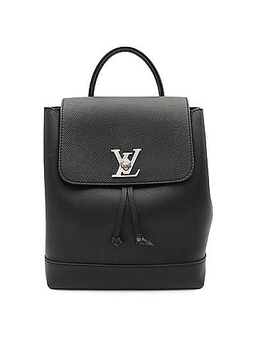 Louis Vuitton LOUIS VUITTON Lockme Backpack, Turnlock, Calf Leather, Noir Black, M41815 (view 1)