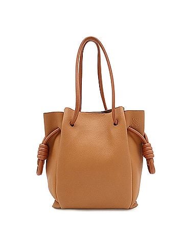 Loewe LOEWE Flamenco Knot Small Tote Bag, Shoulder Tote, Calfskin, Brown, 321.12.T31 (view 2)