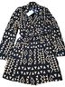Diyanu Aztec Or Tribal Print Black Tan Coat Size M - photo 1