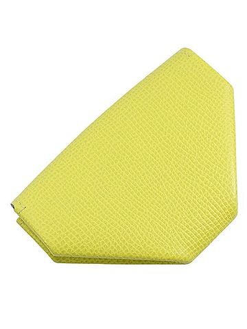 Hermès HERMES Hermes Wallet/Coin Purse Le Vingt-Quatre Lime x Blue Plume Epsom Leather Men's/Women's KM3342 (view 2)
