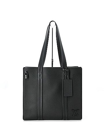 Louis Vuitton LOUIS VUITTON Louis Vuitton Aerogram Tote Bag, Grain Leather, Black, M57308, IC Chip (view 1)