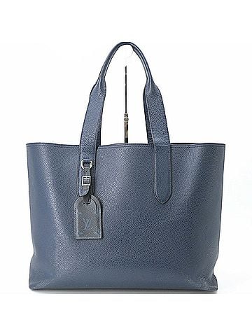 Louis Vuitton LOUIS VUITTON Cabas Voyage Tote Bag, Leather, Navy Blue, M53240 (view 1)