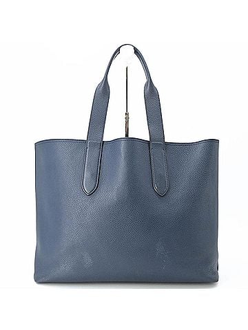 Louis Vuitton LOUIS VUITTON Cabas Voyage Tote Bag, Leather, Navy Blue, M53240 (view 2)