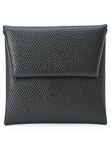 Hermès HERMES Bastia Veau Epsom Leather Coin Case Wallet, Black, #U Stamp (view 1)