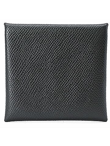 Hermès HERMES Bastia Veau Epsom Leather Coin Case Wallet, Black, #U Stamp (view 2)