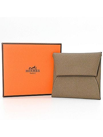 Hermès HERMES Bastia Veau Epsom Wallet/Coin Purse Compact Wallet Beige Marfa (view 1)