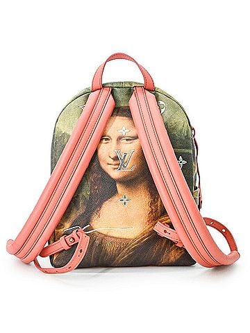 Louis Vuitton LOUIS VUITTON Louis Vuitton Mona Lisa Backpack Palm Springs Masters Collection Pink Green M43375 (view 2)