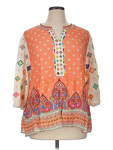 John Mark John Mark John Mark 3/4 Sleeve Blouse (view 1)