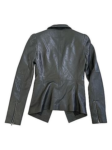 Elizabeth and James Ziggy Single Breasted Lamb Leather Jacket (view 2)