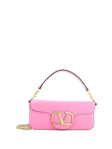 Valentino Garavani VLogo Loco Flap Shoulder Bag Leather Medium (view 1)
