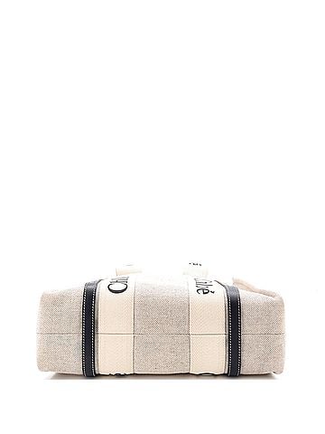 Chloé Woody Tote Canvas with Leather Medium (view 2)