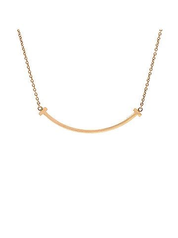 Tiffany & Co. T Smile Pendant Necklace 18K Yellow Gold Small (view 1)