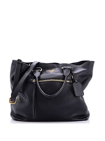 Prada Front Pocket Convertible Tote Vitello Phenix Medium (view 1)