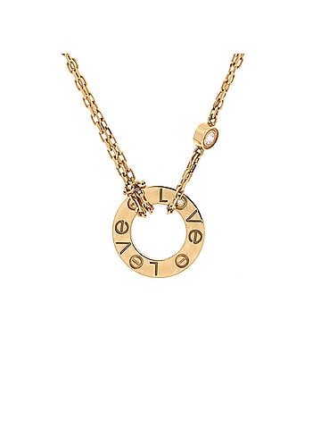 Cartier 2 Diamonds Love Pendant Necklace 18K Yellow Gold and Diamonds (view 1)