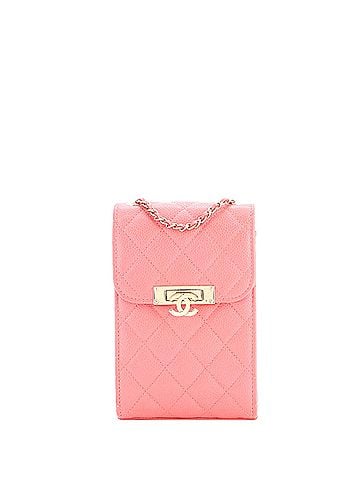 Chanel Golden Class Phone Holder Crossbody Bag Quilted Caviar (view 1)