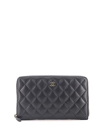 Chanel Zip Around Organizer Wallet Quilted Lambskin Large (view 1)