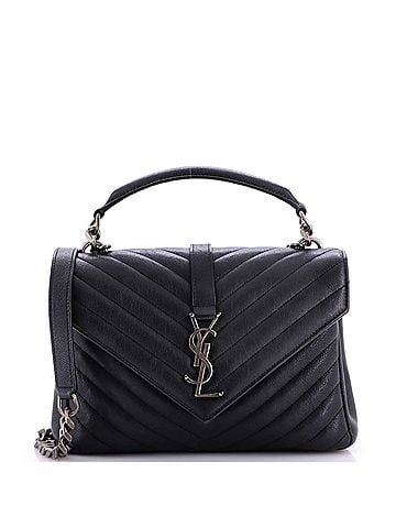 Saint Laurent Classic Monogram College Bag Matelasse Chevron Leather Medium (view 1)