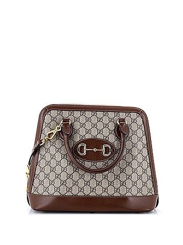 Gucci Horsebit 1955 Top Handle Bag GG Coated Canvas with Leather Medium (view 1)