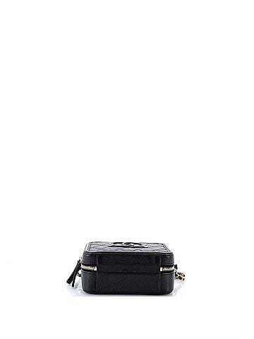Chanel Filigree Vanity Case Quilted Caviar Small (view 2)